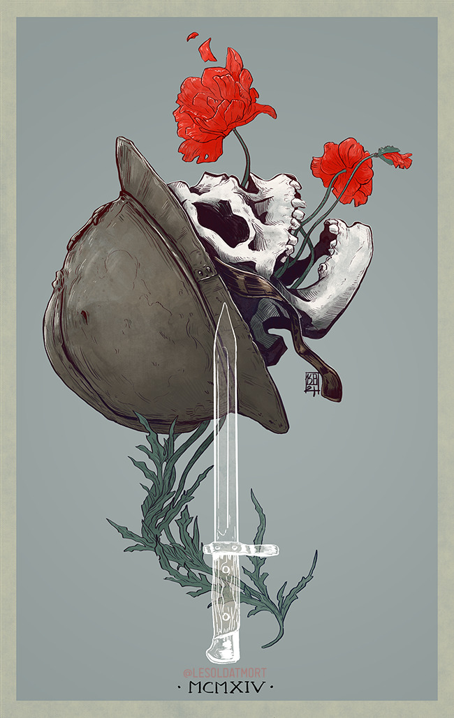 Poppies of War A5 art print