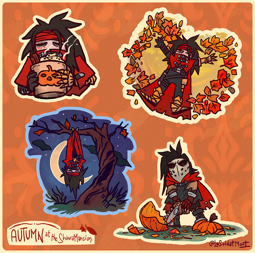 Vincent's autumn - set of solo stickers (CLEARANCE)