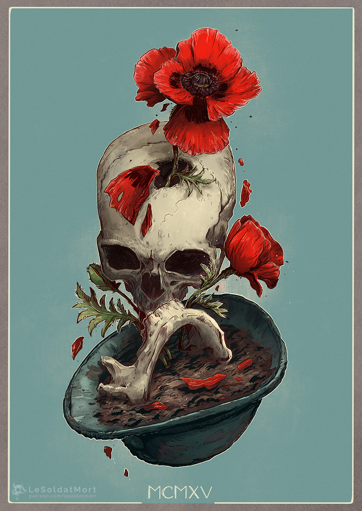 Poppies of War II. A5 art print