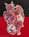 Dragon Age Manfred sparkly stickers - various