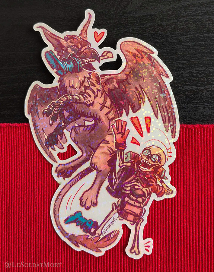 Dragon Age Manfred sparkly stickers - various