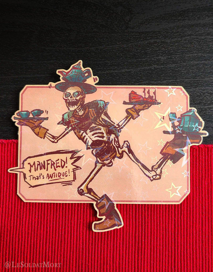 Dragon Age Manfred sparkly stickers - various