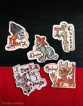 Medieval skeletons - set of solo stickers