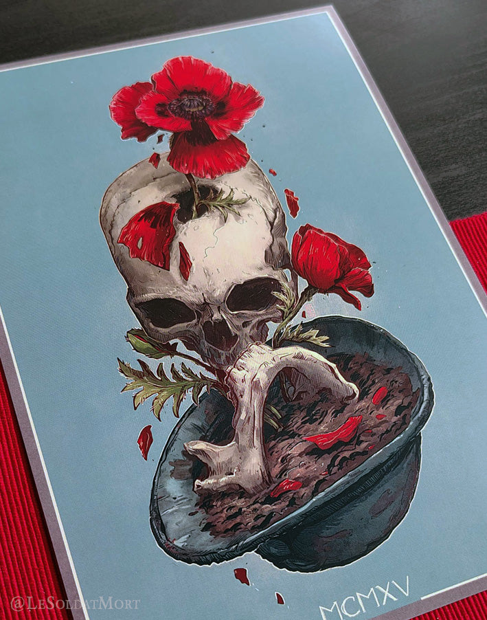 Poppies of War II. A5 art print