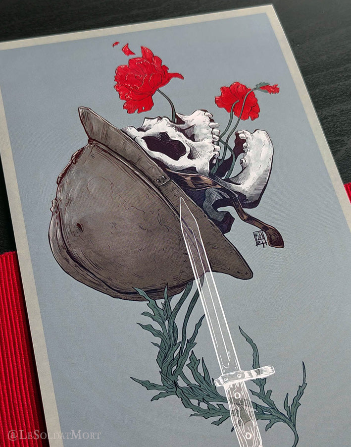 Poppies of War A5 art print