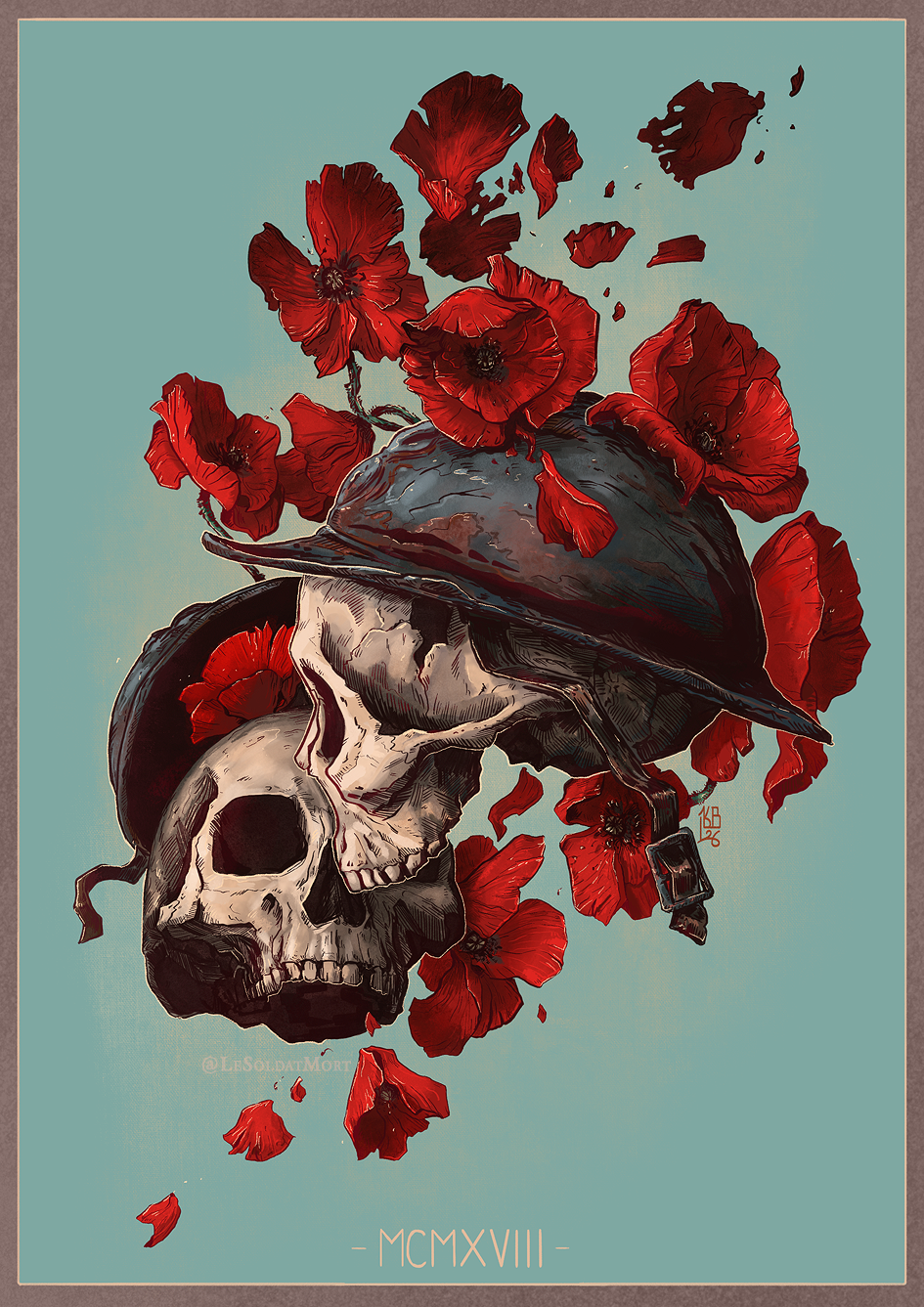 Poppies of War III. A5 art print