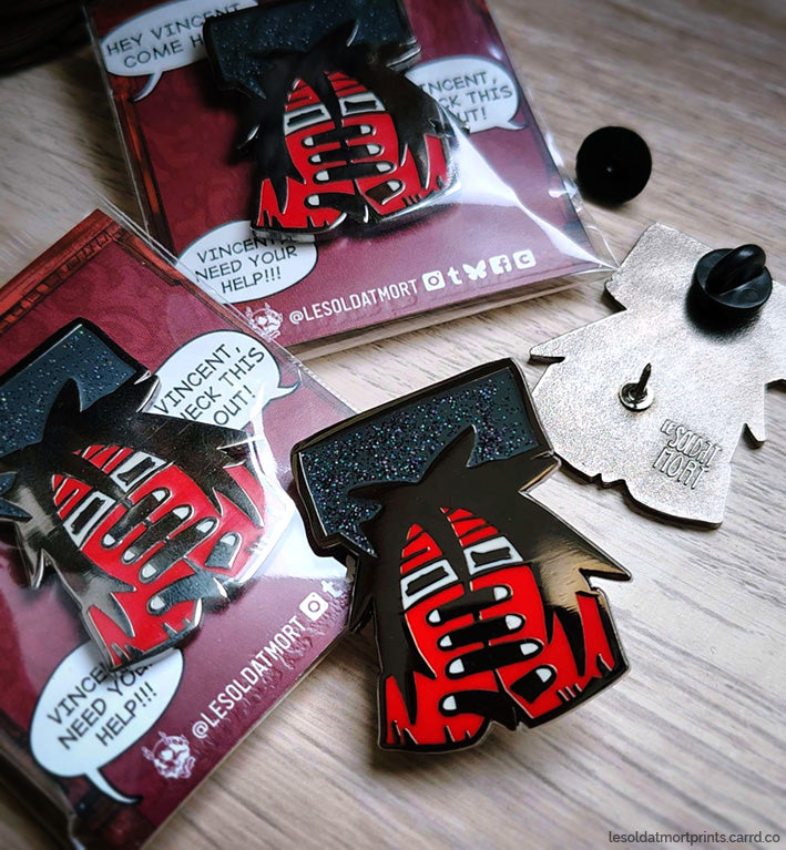Vincent! - enamel pin with glitter