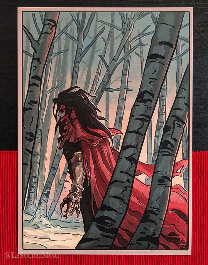 FF7 - Vincent snow A5 art print